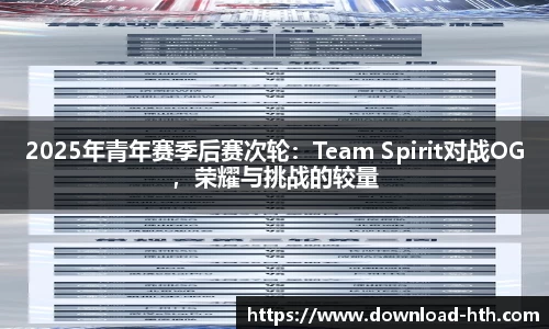 2025年青年赛季后赛次轮：Team Spirit对战OG，荣耀与挑战的较量